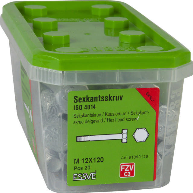 SEXKANTSSKRUV D FZV M12X120-20