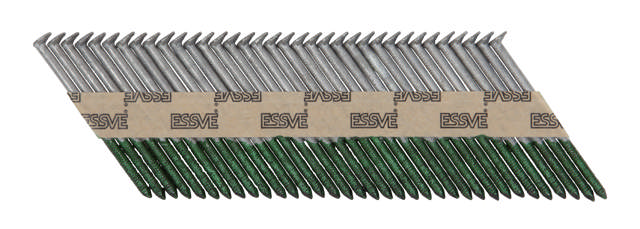 Gwoździe pierścieniowe 34° łączone papierem, pełny łeb, HDG