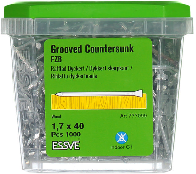 BRADS GROOVED 1,7X40 EZP